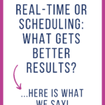 Which One Gets Better Results - Real-Time Pinning or Scheduling?