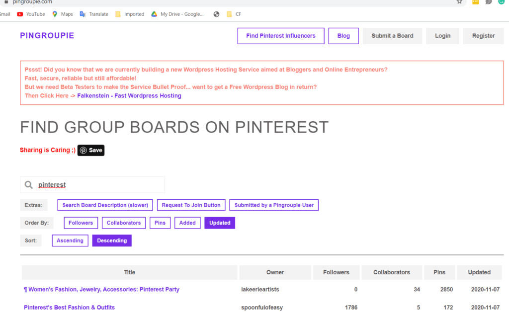 Pinterest group boards