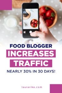 Food blogger increases traffic nearly 30% in 30 days!