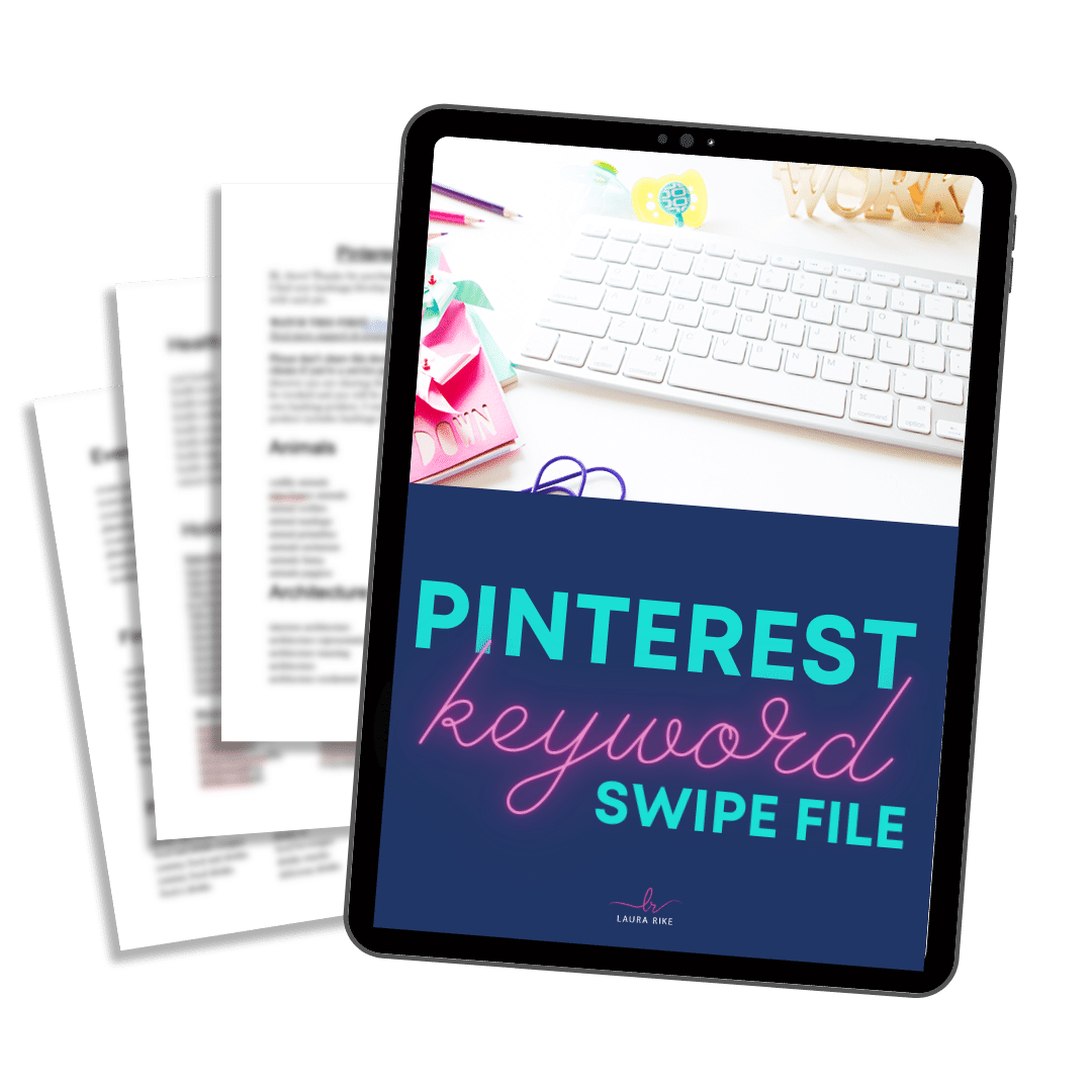 Pinterest keyword research - download swipe file of Pinterest trending keywords