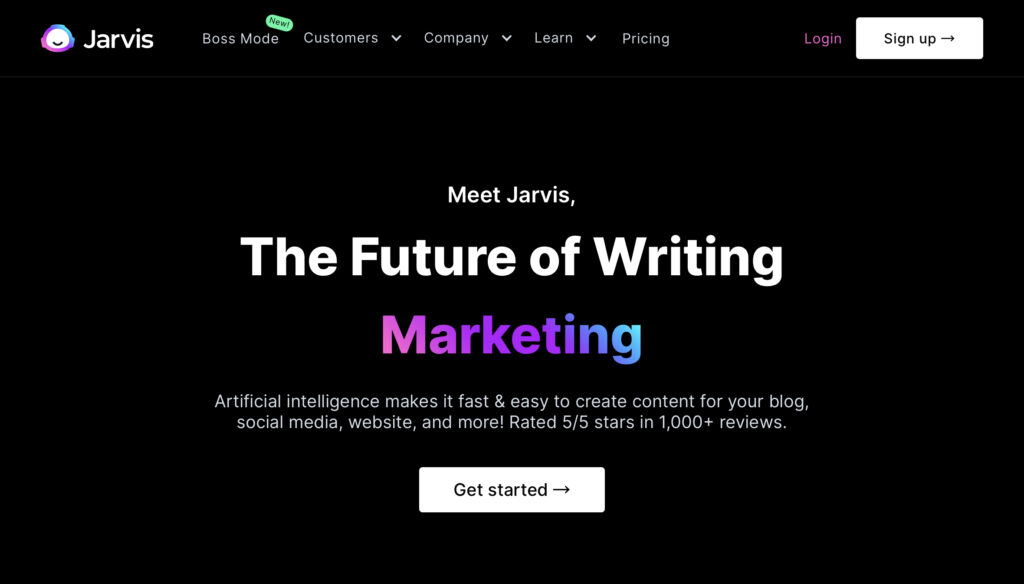 The future of writing with jarvis an AI tool