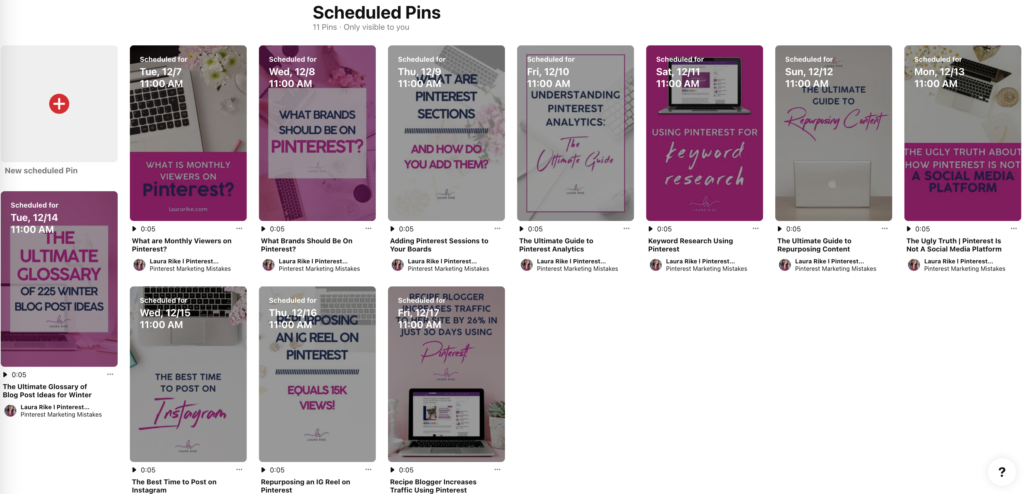 Pinterest video pins