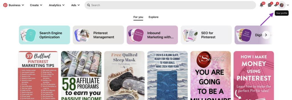 How to find pinterest monthly viewers