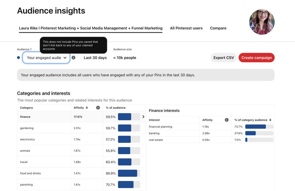 Once you have access to the data contained in the audience insights tool Pinterest, you can turn it into actionable insights that can help you grow your business.