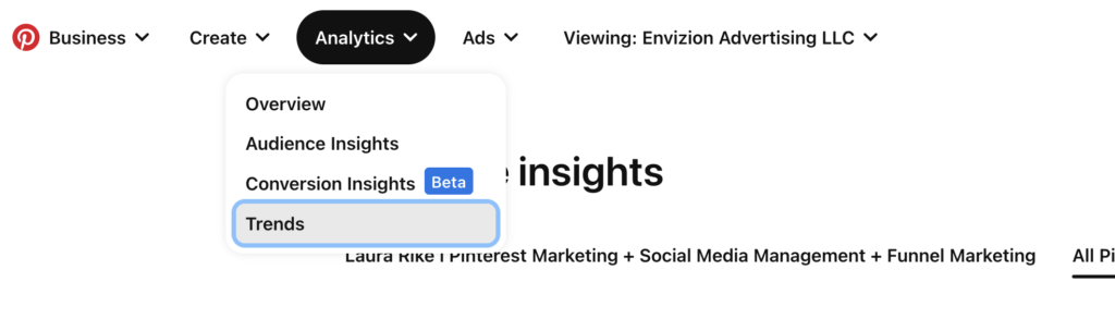 Pinterest trends is a keyword tool that helps you see what's popular right now