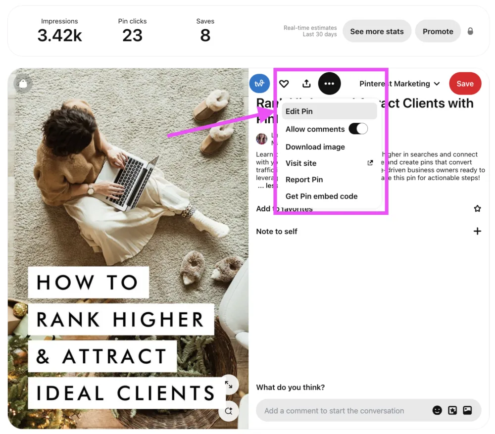 Edit a pin title | laura rike Edit a pin title