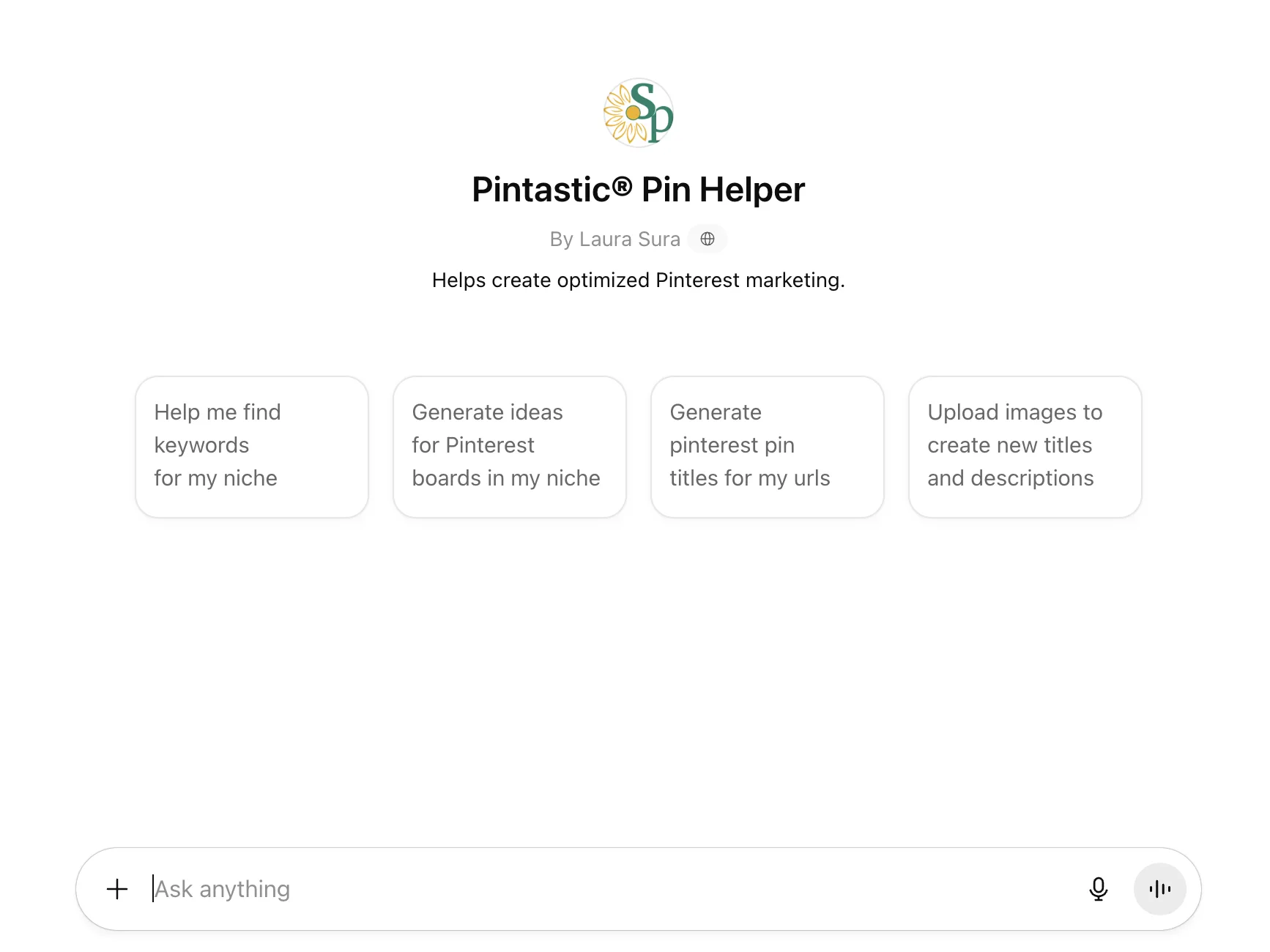 Pinterest Pinbot ChatGPT Helper
